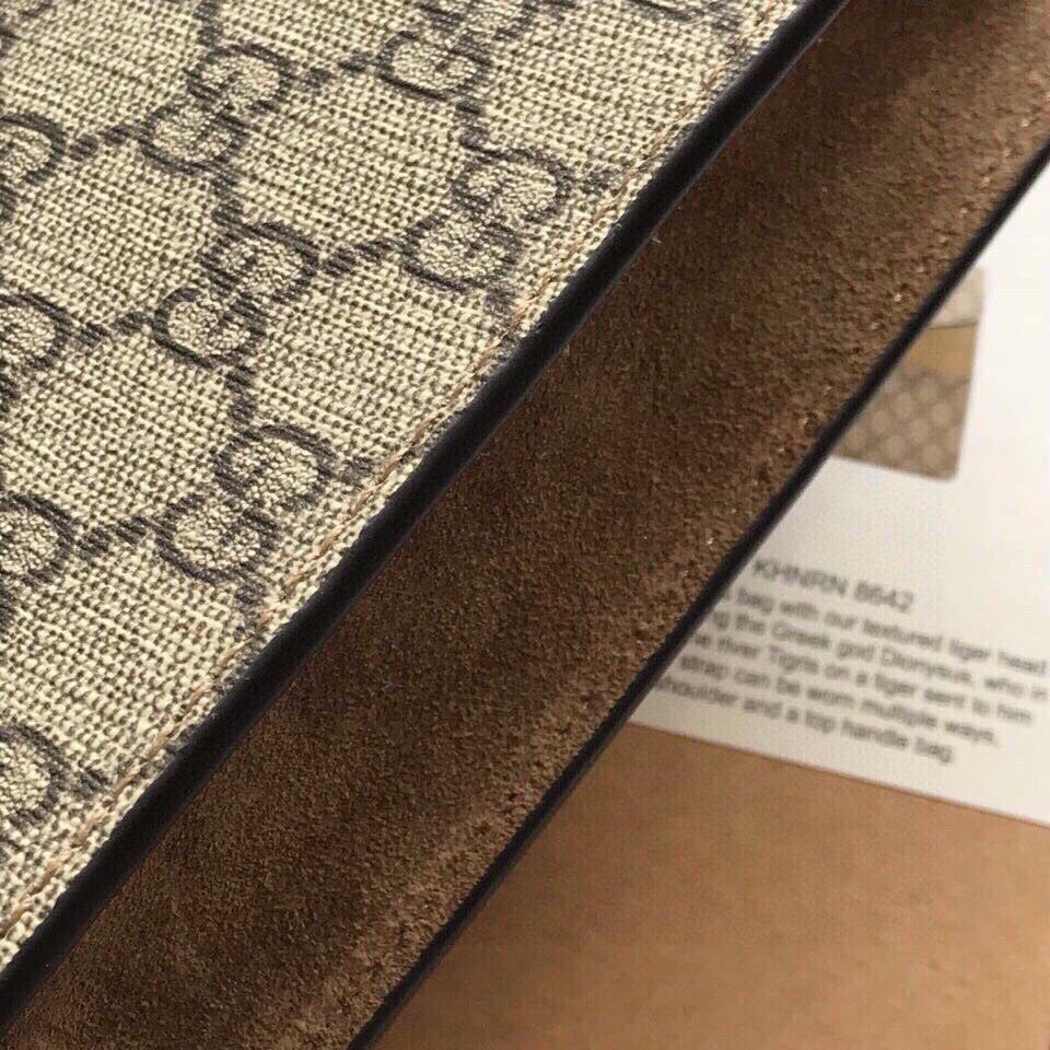 GUCCI DIONYSUS GG SUPREME SUPER MINI BAG 6.5"Wx3.9"Hx1.6"D