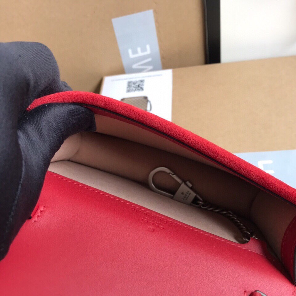GUCCI DIONYSUS GG SUPREME SUPER MINI BAG 6.5"Wx3.9"Hx1.6"D