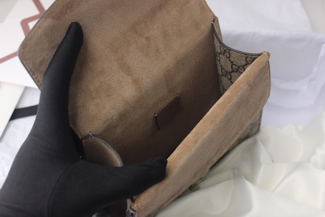 GUCCI DIONYSUS GG SUPREME MINI BAG 8"Wx5"Hx2.3"D