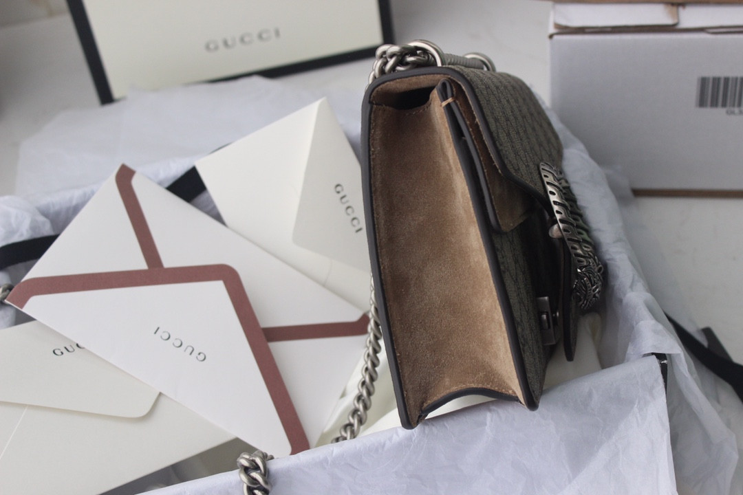 GUCCI DIONYSUS GG SUPREME MINI BAG 8"Wx5"Hx2.3"D