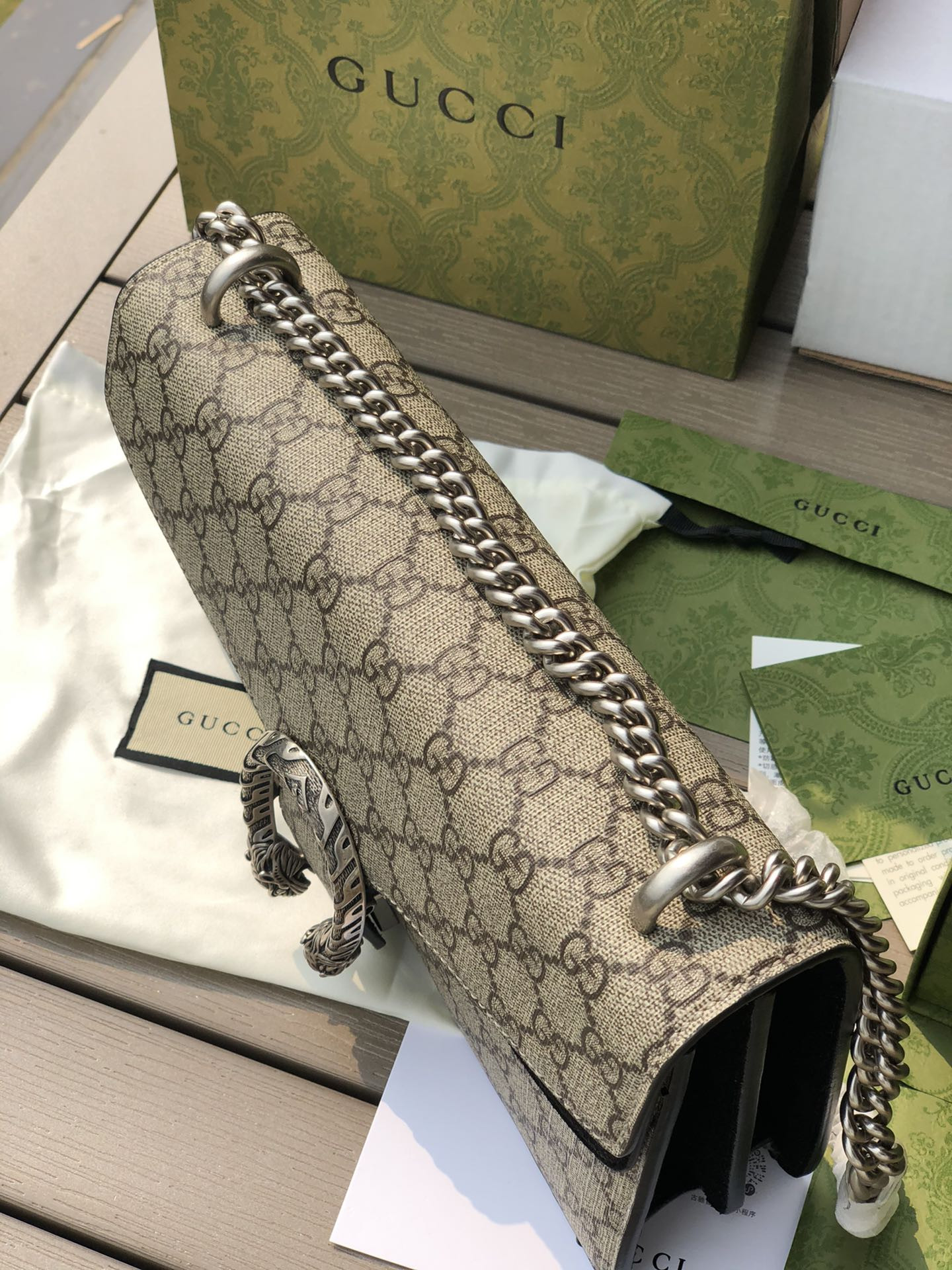 GUCCI DIONYSUS SMALL SHOULDER BAG 11"Wx7"Hx3.5"D