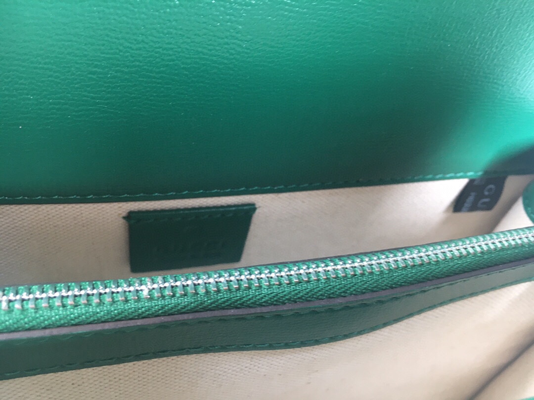 GUCCI DIONYSUS SMALL SHOULDER BAG GREEN 11"Wx7"Hx3.5"D