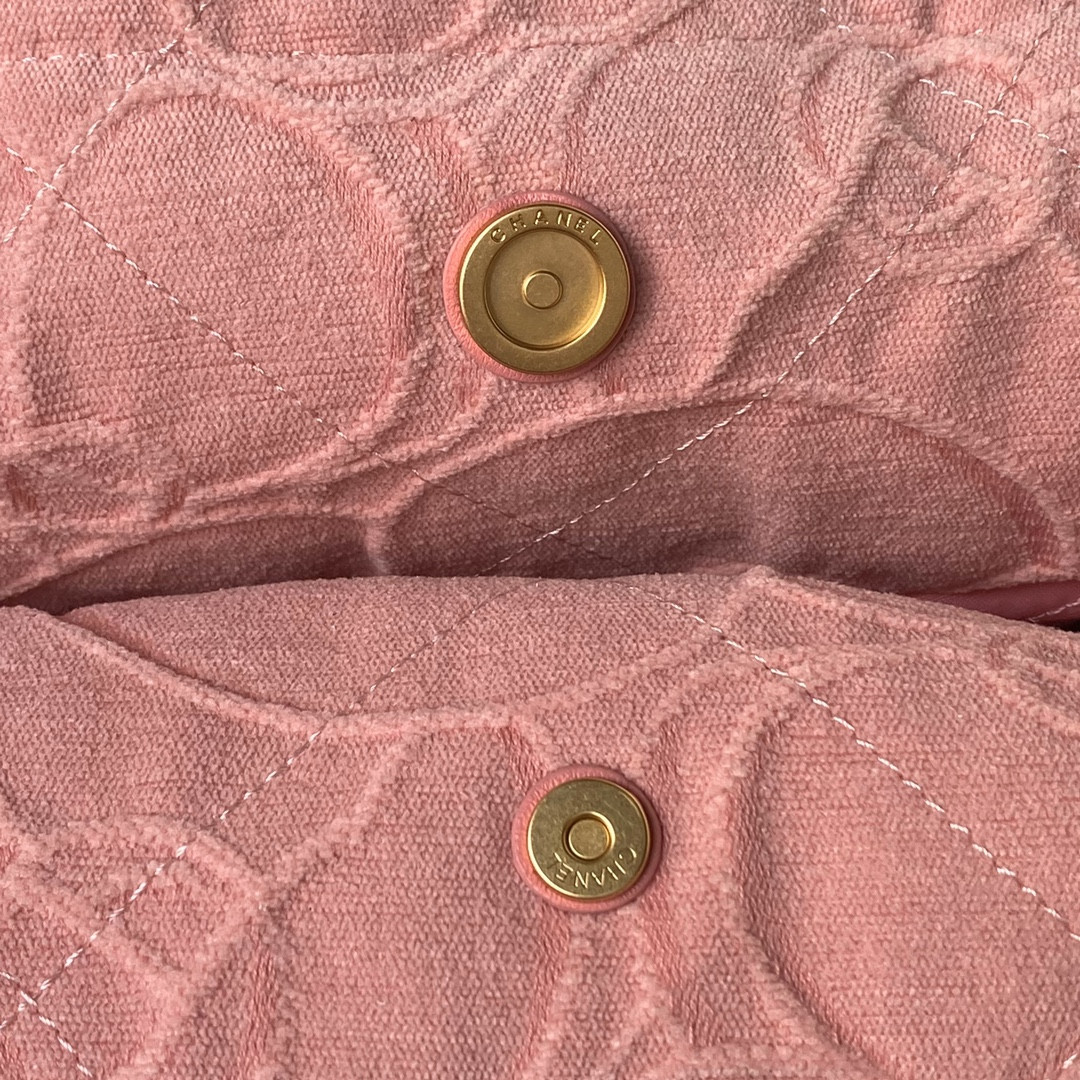 CHANEL 22 HANDBAG velvet pink 15.2×16.4×3.1 in