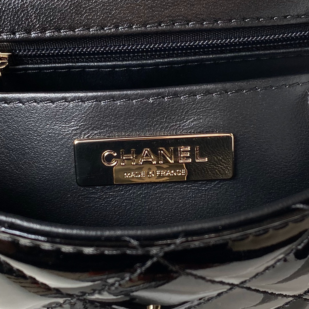 CHANEL MINI FLAP BAG & STAR COIN PURSE BLACK  5.9 × 7.8 × 2.5 in