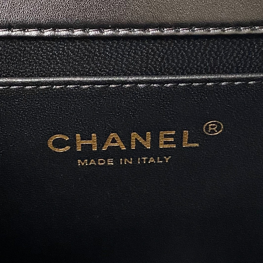 CHANEL FLAP BAG BLACK 22×14.5×8cm