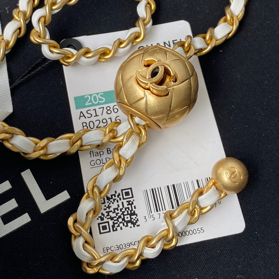 CHANEL MINI FLAP BAG SHINY CALFSKIN & Gold-Tone METAL WHITE 5.3 × 6.6 × 3.1 in