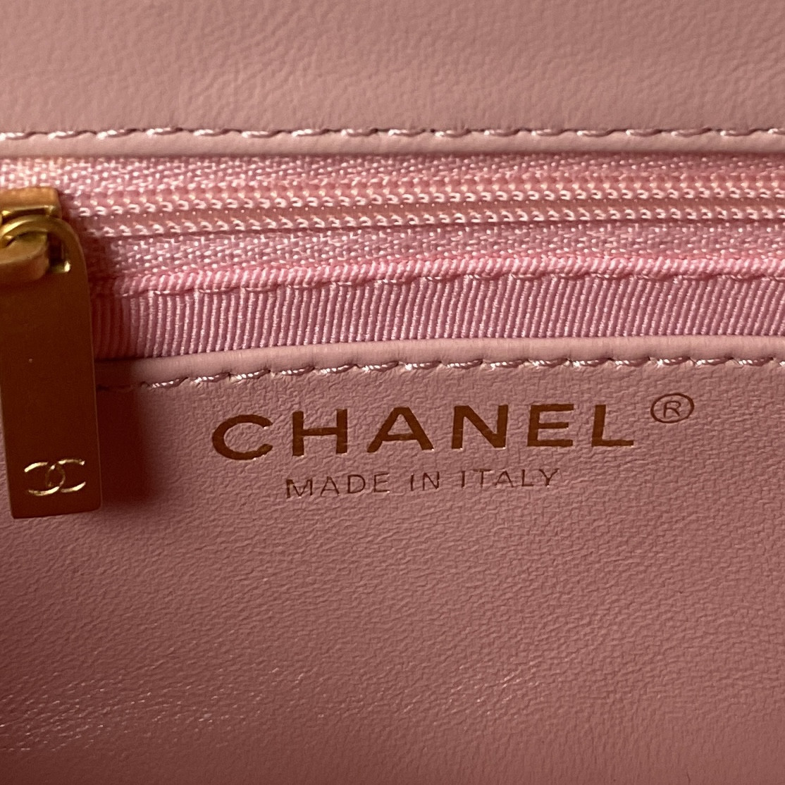 CHANEL MINI FLAP BAG PINK 4.7 × 7.8 × 2.3 in