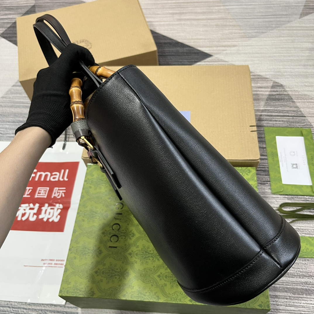 GUCCI DIANA MEDIUM TOTE BAG Black 31W x 27H x 15D CM