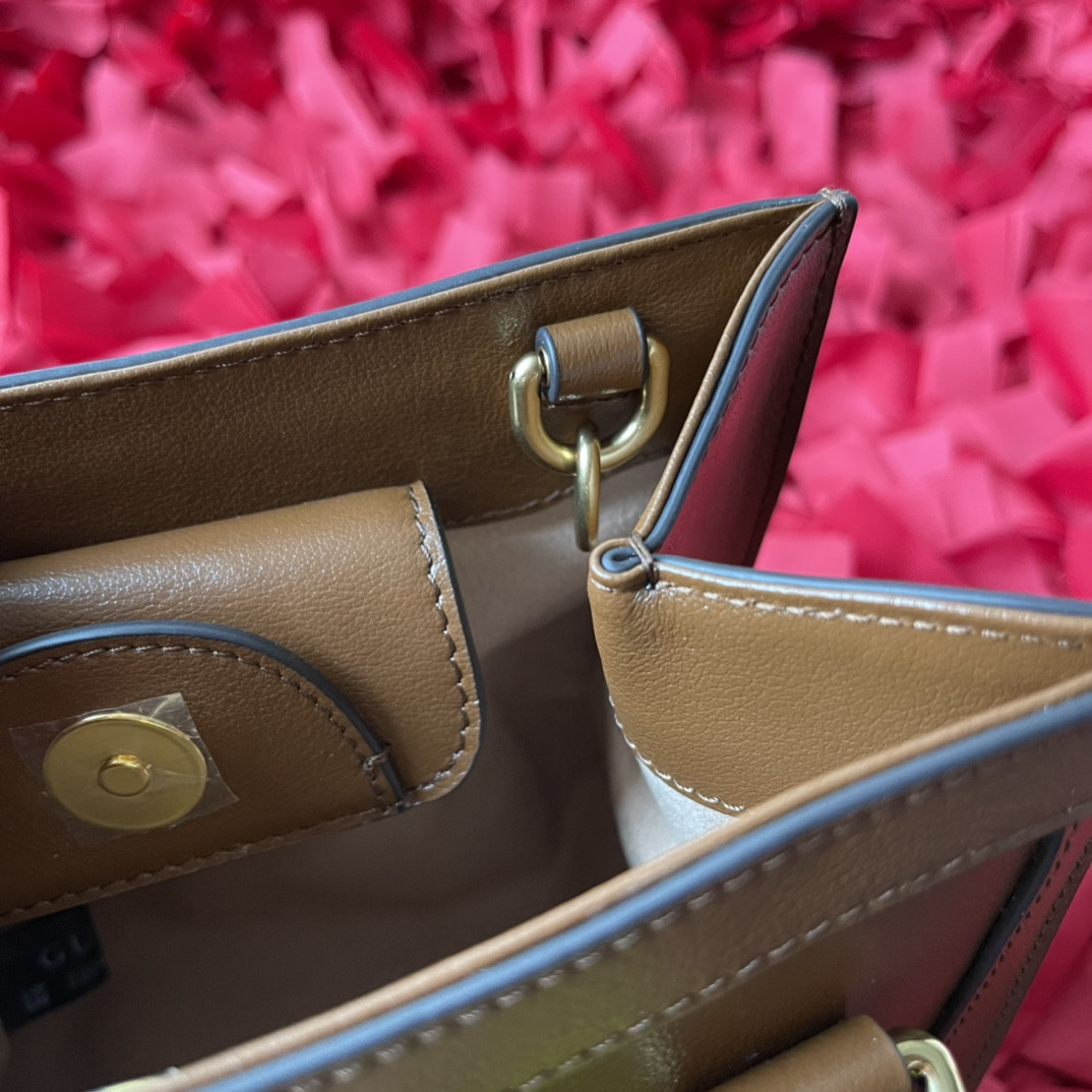 GUCCI DIANA MINI TOTE BAG Khaki 20W x 16H x 10D CM