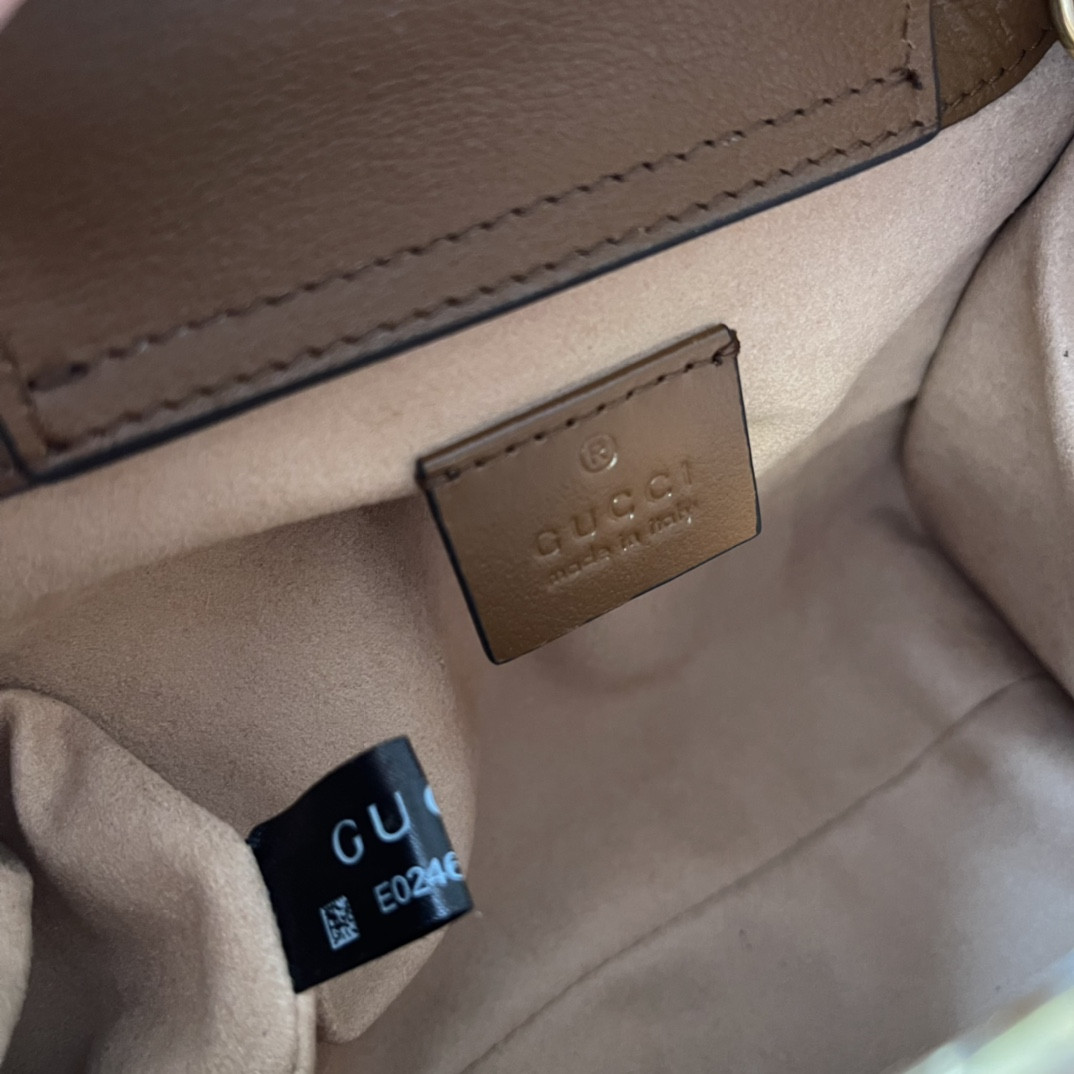 GUCCI DIANA MINI TOTE BAG Khaki 20W x 16H x 10D CM