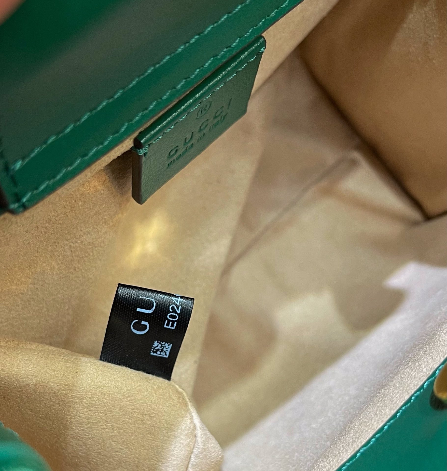 GUCCI DIANA MINI TOTE BAG Green 20W x 16H x 10D CM