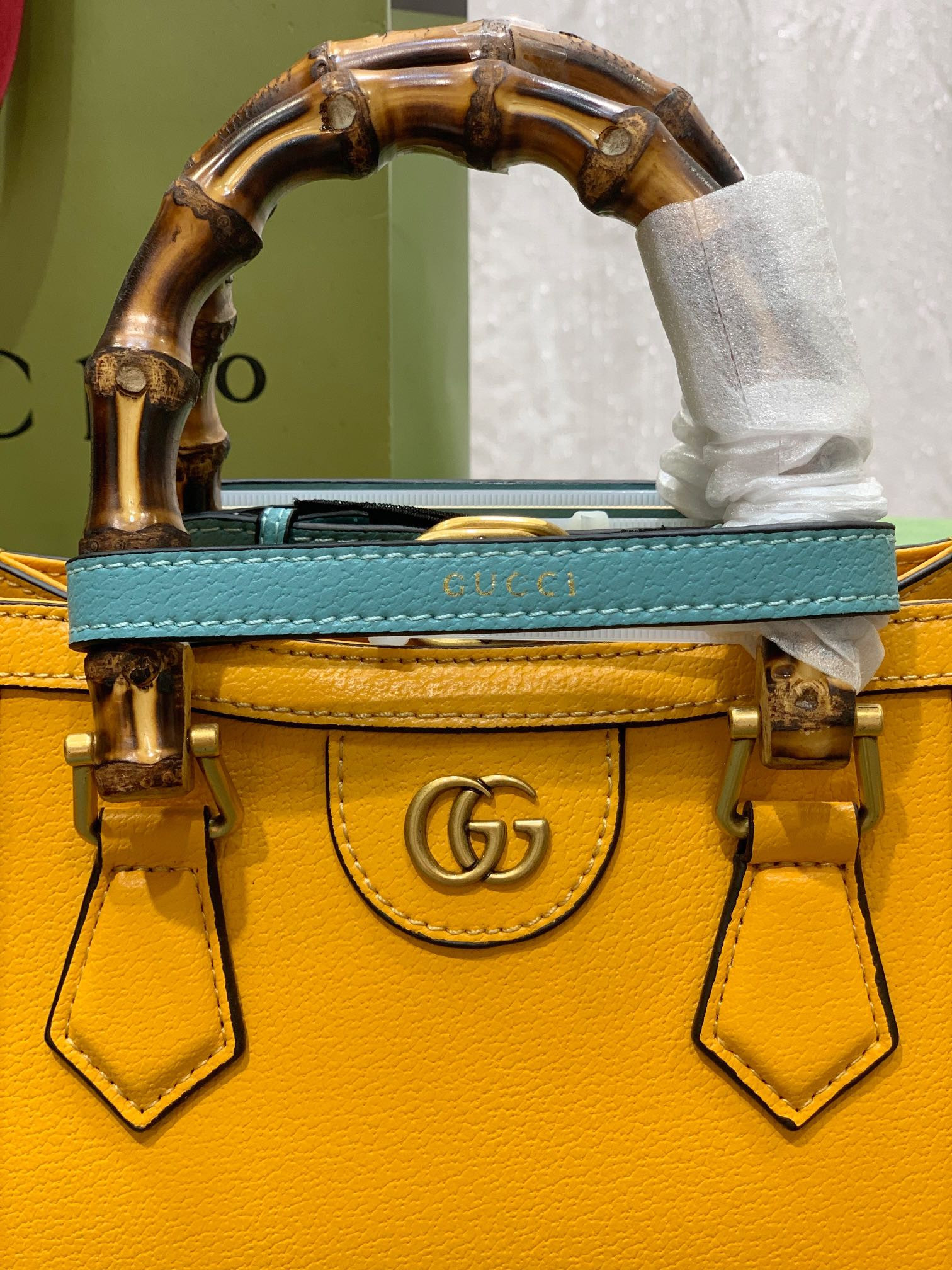 GUCCI DIANA MINI TOTE BAG Orange 20W x 16H x 10D CM