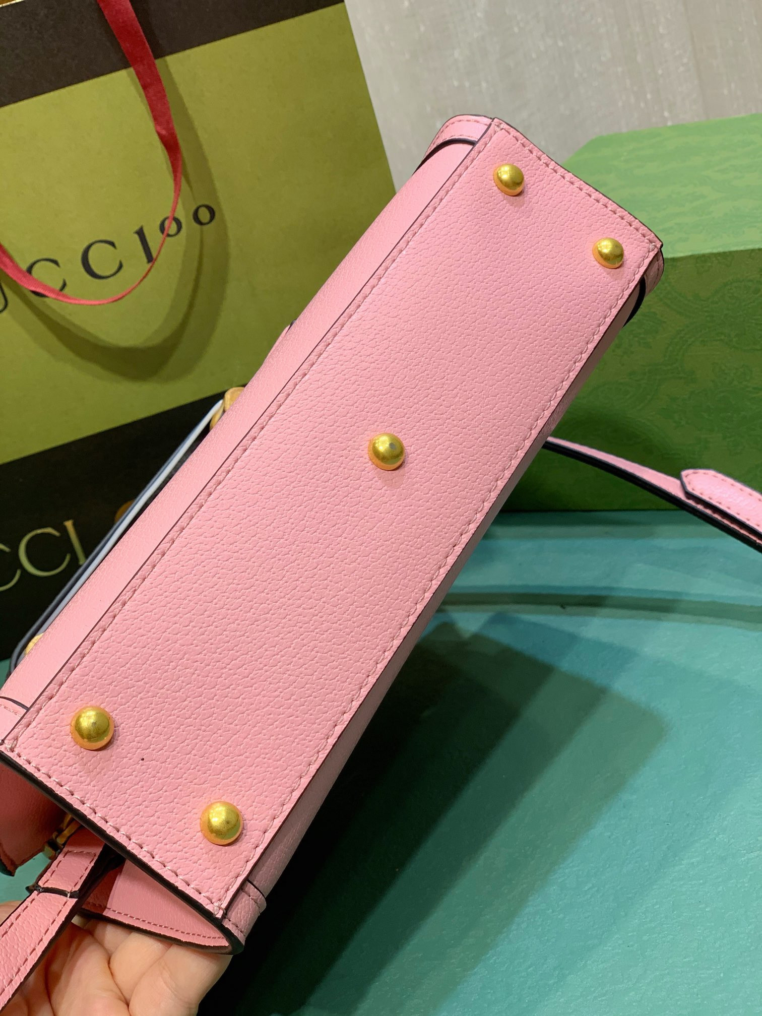 GUCCI DIANA SMALL SHOULDER BAG Pink 25W x 16H x 9D CM