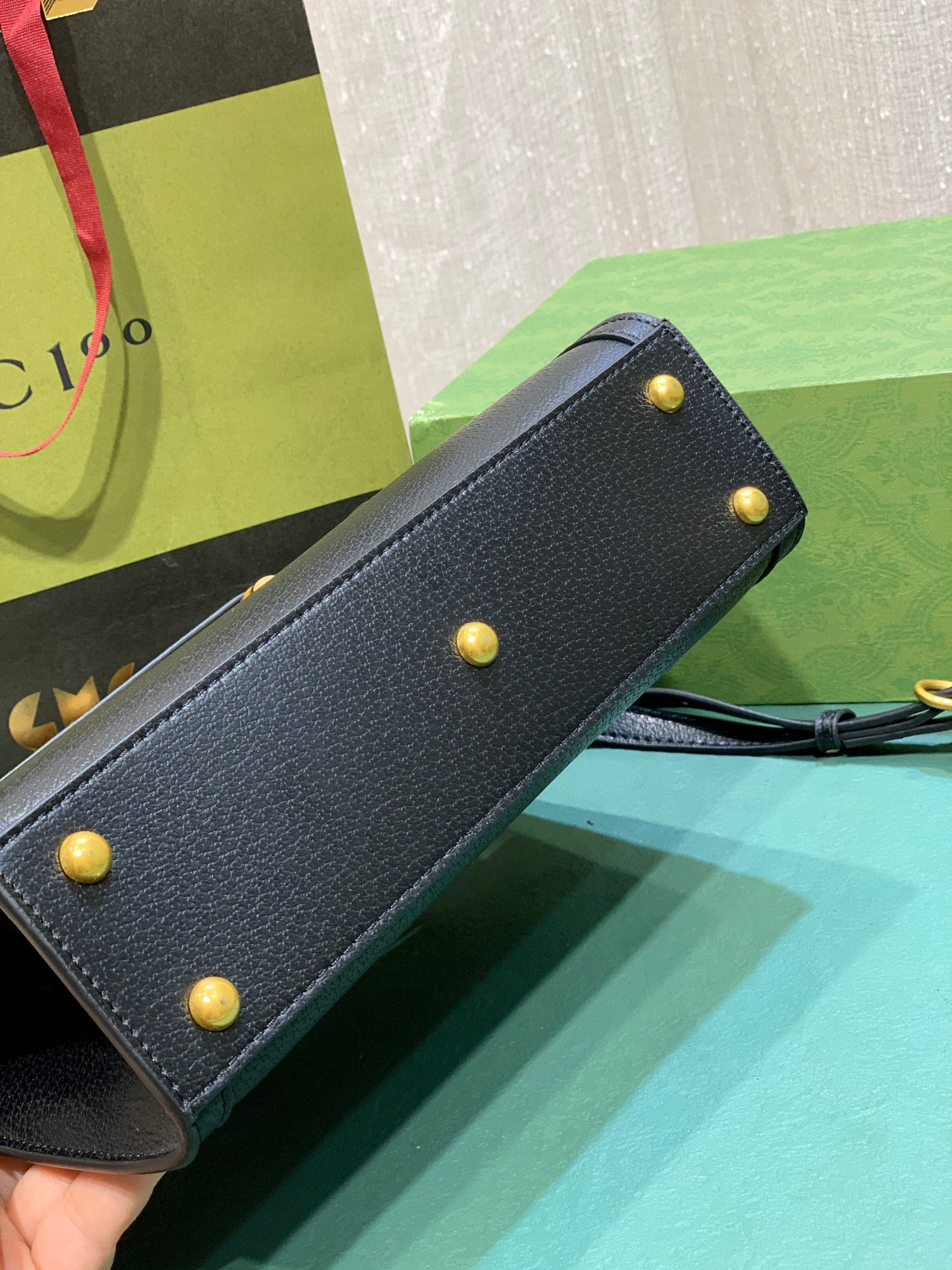 GUCCI DIANA SMALL SHOULDER BAG Black 25W x 16H x 9D CM