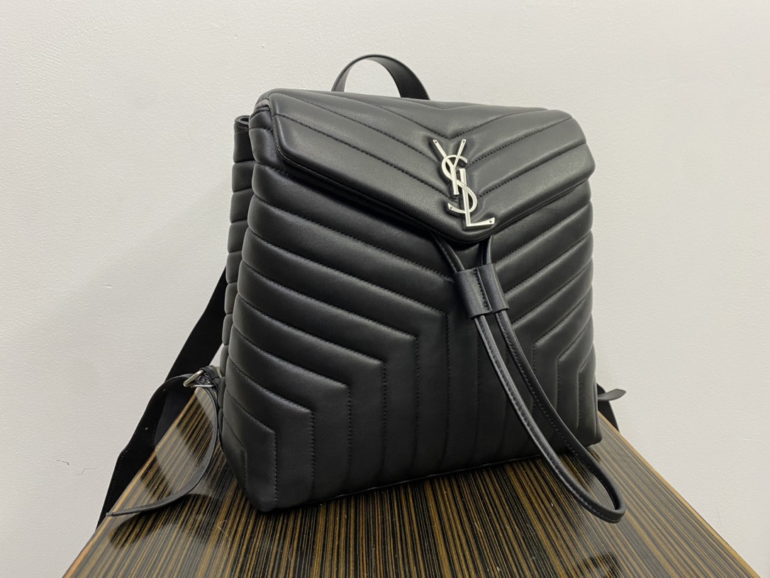 YSL LOULOU BACKPACK BLACK 33x26x13cm