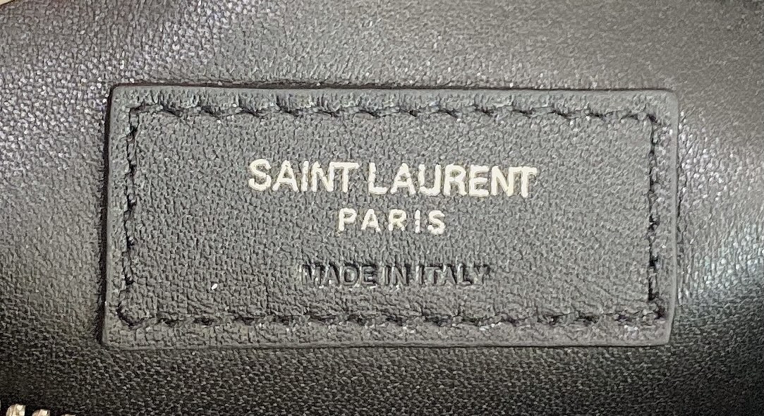 YSL LOULOU SMALL IN QUILTED LEATHER BLACK SILVER 9 X 6.1 X 3.3 INCHES