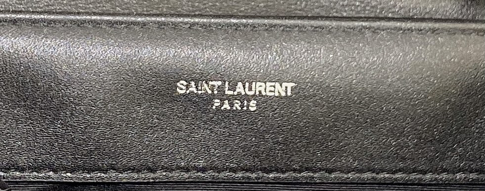 YSL LOULOU SMALL IN QUILTED LEATHER BLACK 9 X 6.1 X 3.3 INCHES