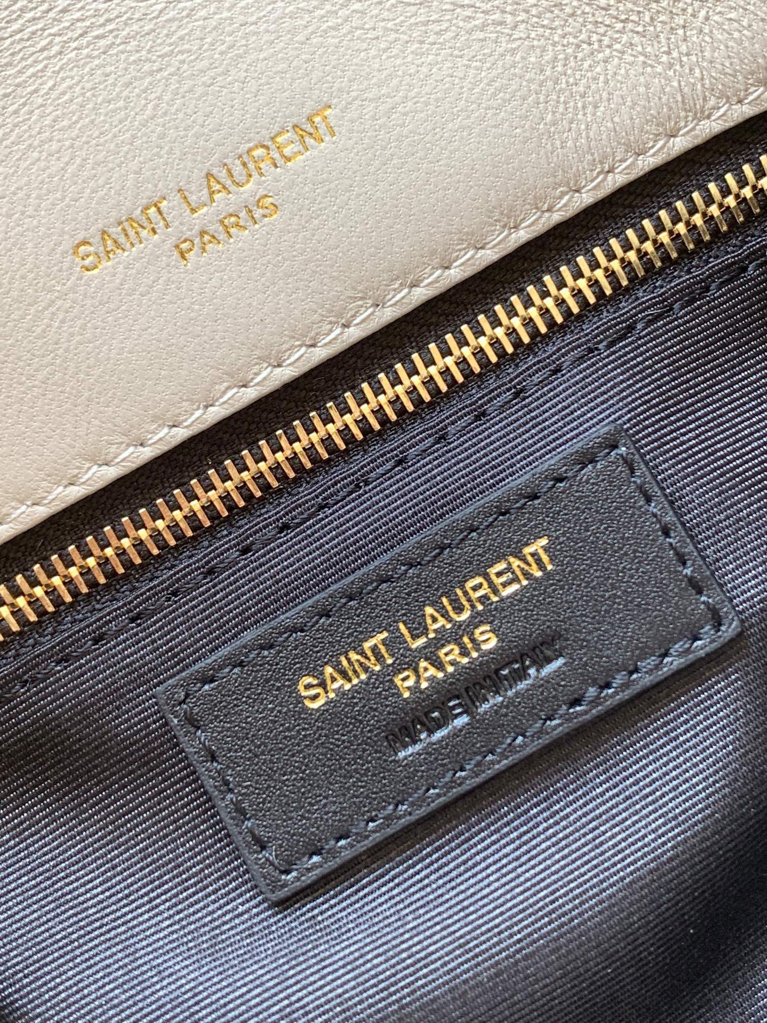 YSL PUFFER MEDIUM IN NAPPA LEATHER WHITE 13.7 X 9 X 5.3 INCHES
