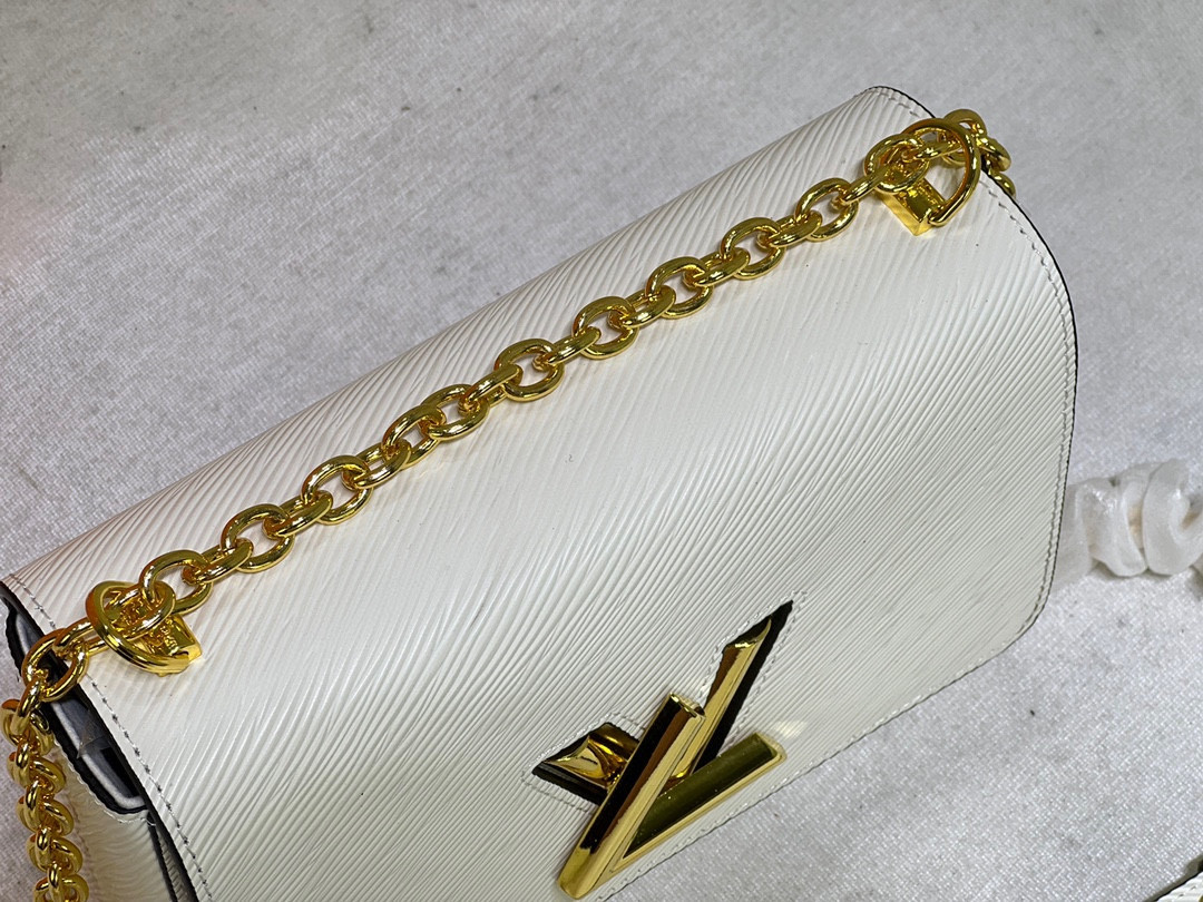 LOUIS VUITTON Twist MM white 9.1 x 6.7 x 3.7 inches
