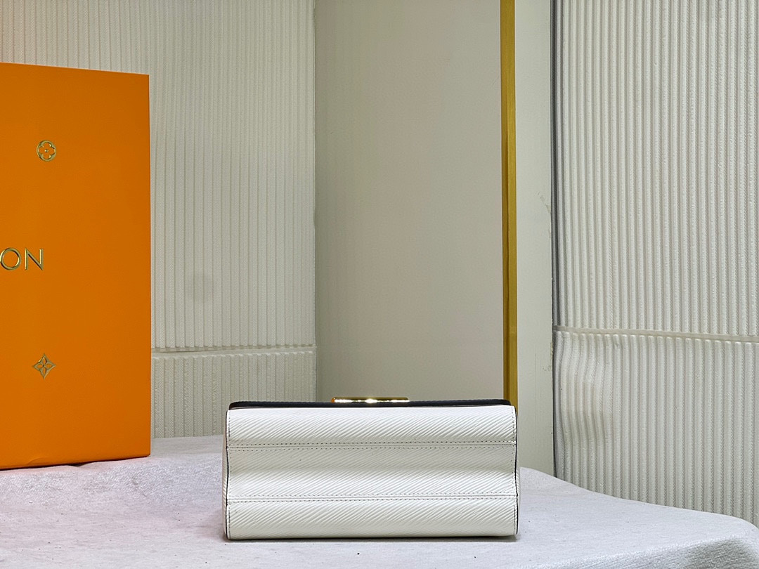 LOUIS VUITTON Twist MM white 9.1 x 6.7 x 3.7 inches