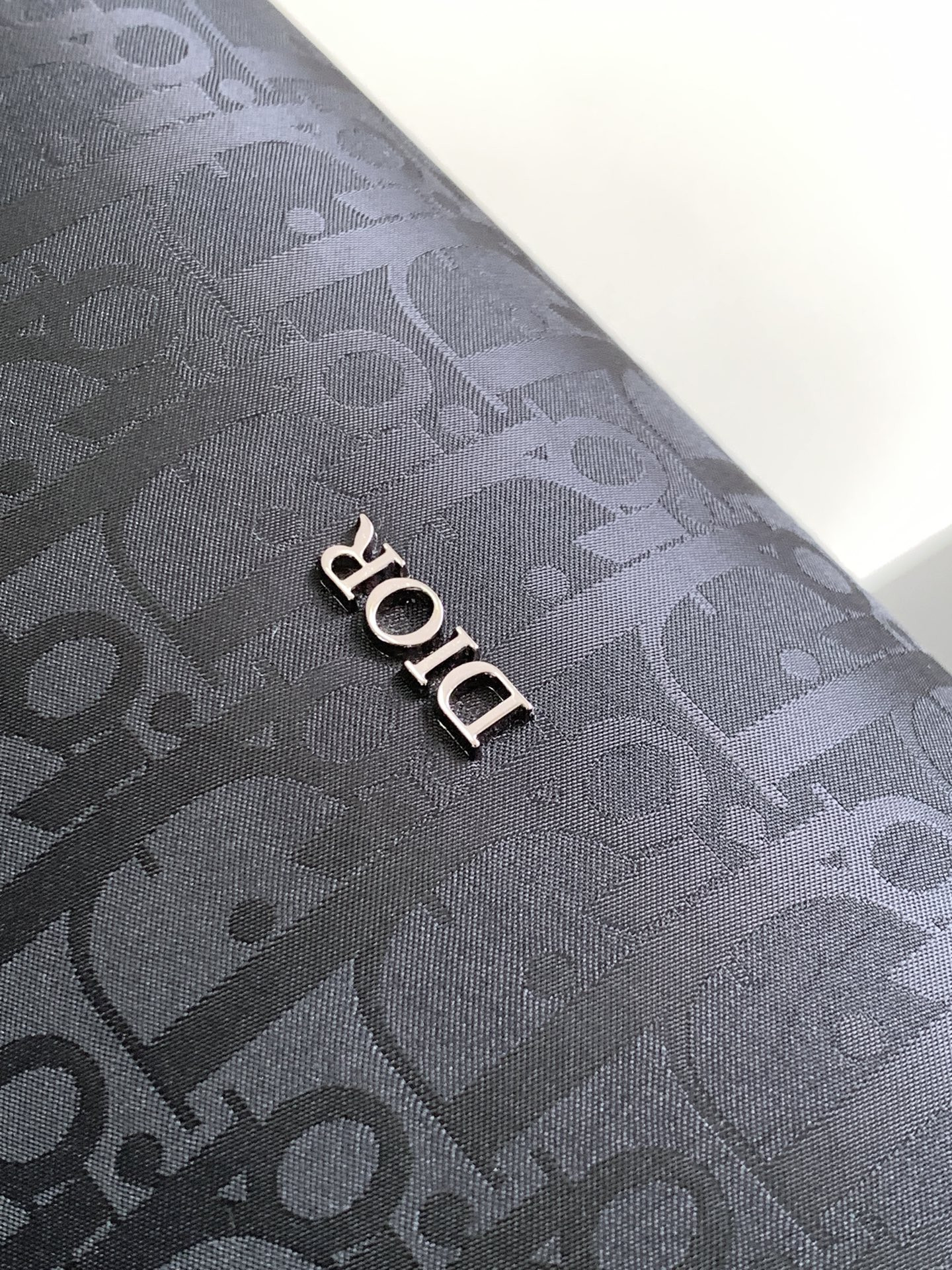 Dior Lingot Toiletry Bag Black Oblique Mirage Technical Fabric 8.5 x 5 x 4 inches