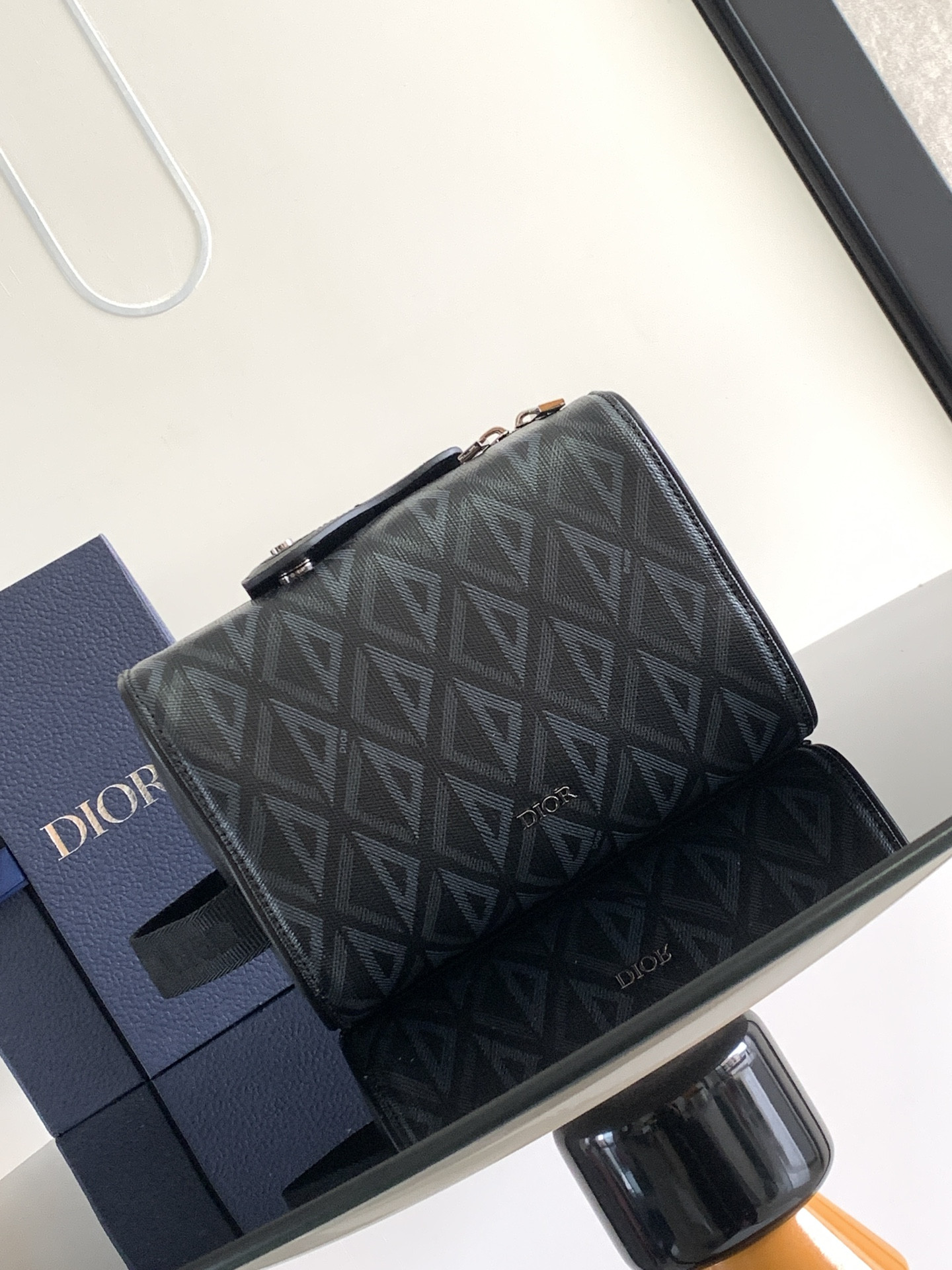 Dior Lingot Toiletry Bag Mirage Technical Fabric 8.5 x 5 x 4 inches