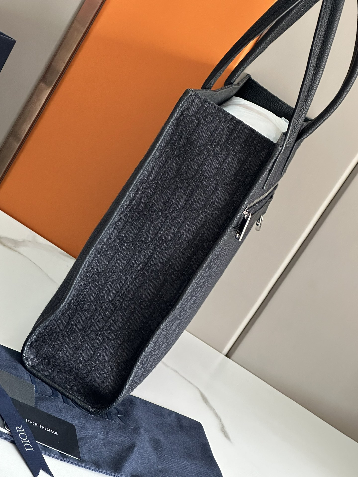 Dior Safari Tote Bag Black Dior Oblique Jacquard and Grained Calfskin 15.5 x 14 x 4.5 inches