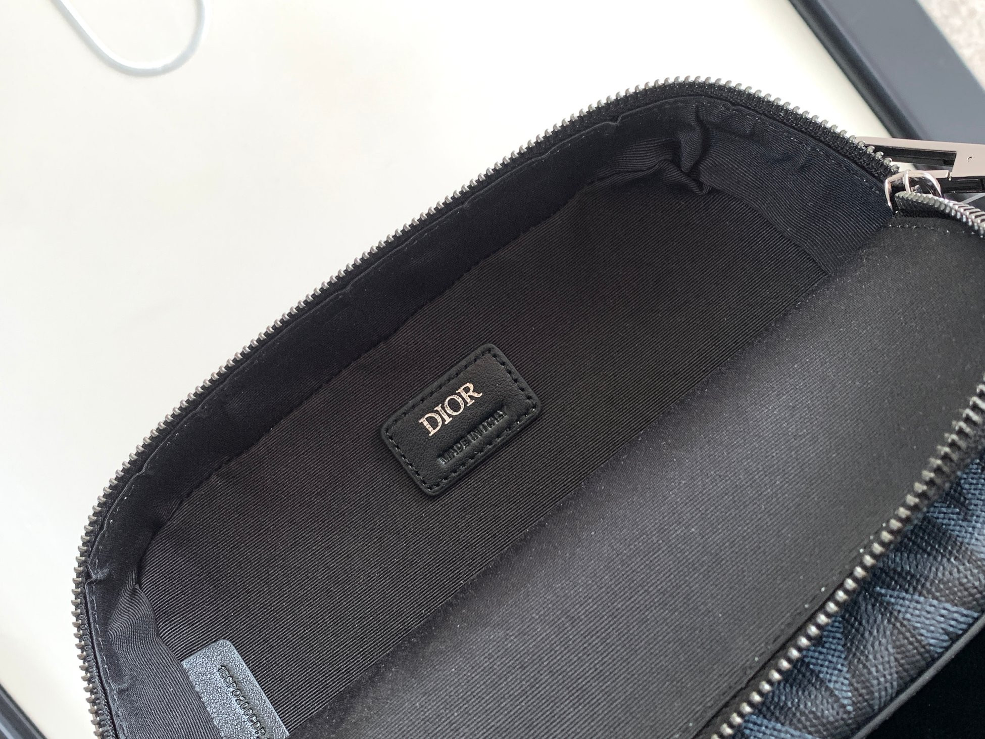 DIOR Safari Bag with Strap Navy 8.5 x 6 x 2.5 inches