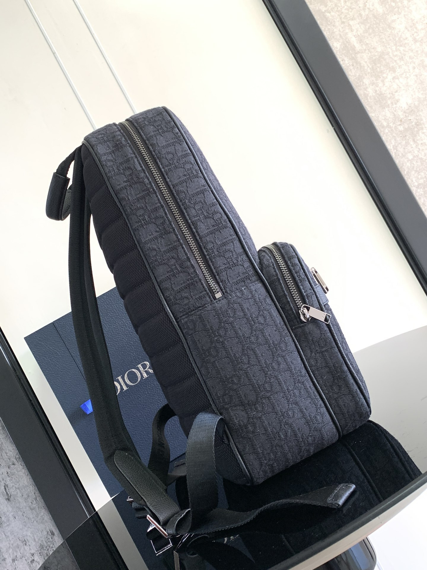 Dior Safari Backpack Blue 11 x 16 x 5.5 inches