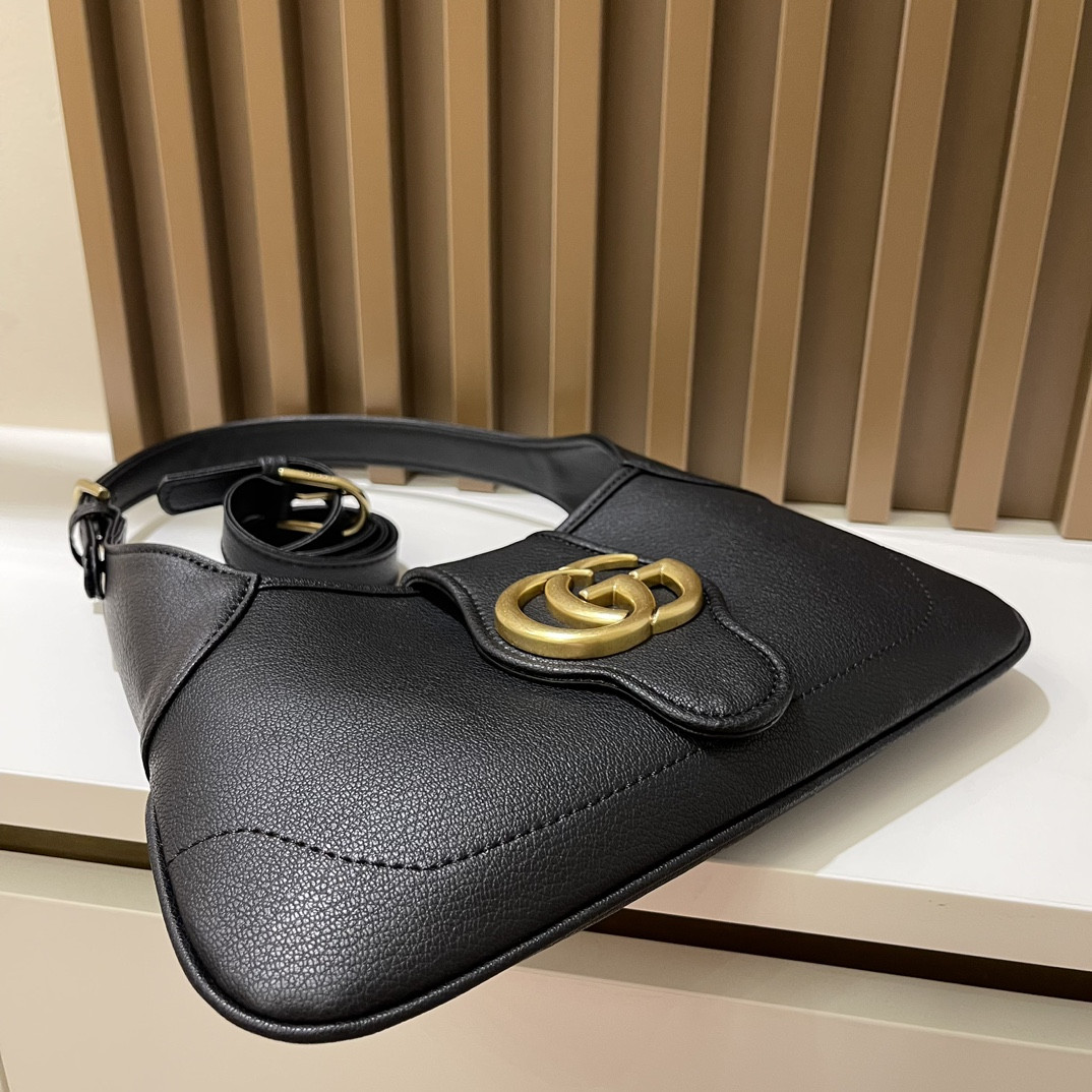 GUCCI APHRODITE SHOULDER BAG BLACK 27 X 13.5 X 2 cm