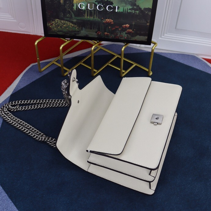 GUCCI DIONYSUS SMALL SHOULDER BAG WHITE 28x18x9cm