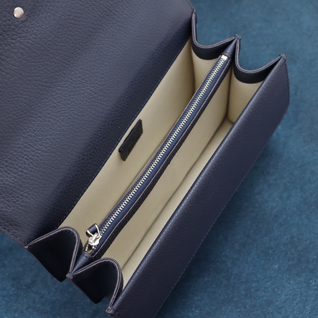 GUCCI DIONYSUS SMALL SHOULDER BAG NAVY 28x18x9cm