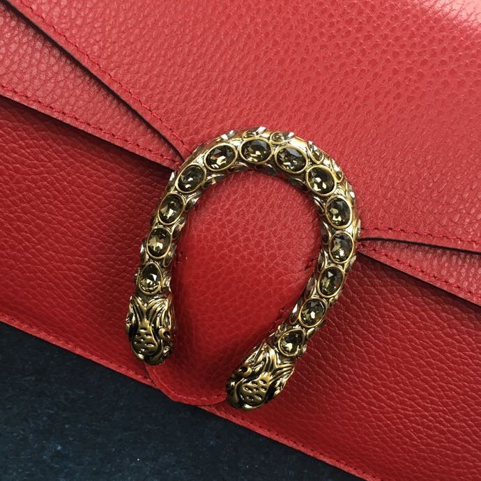 GUCCI DIONYSUS SMALL SHOULDER BAG RED 28x18x9cm