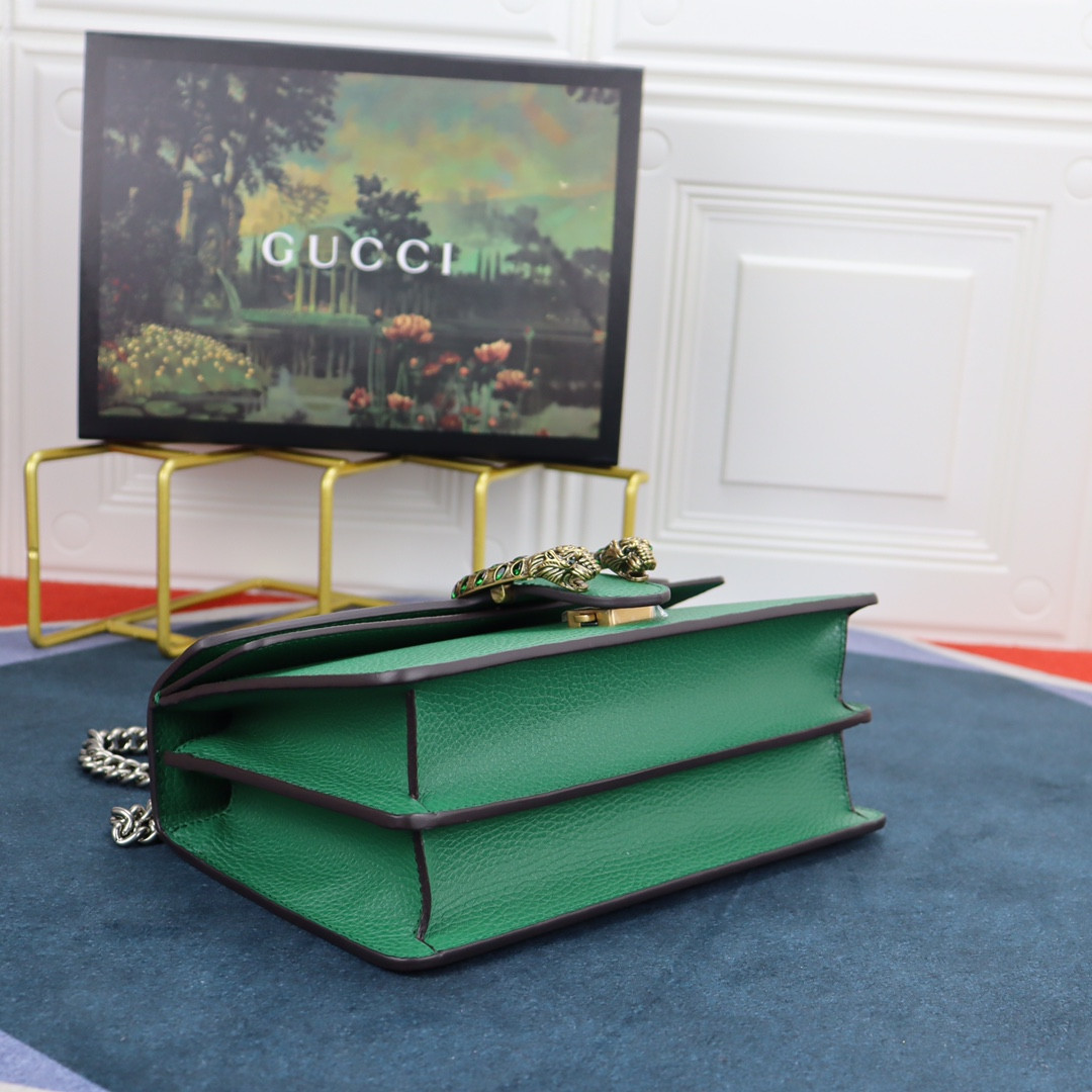 GUCCI DIONYSUS SMALL SHOULDER BAG GREEN 28x18x9cm
