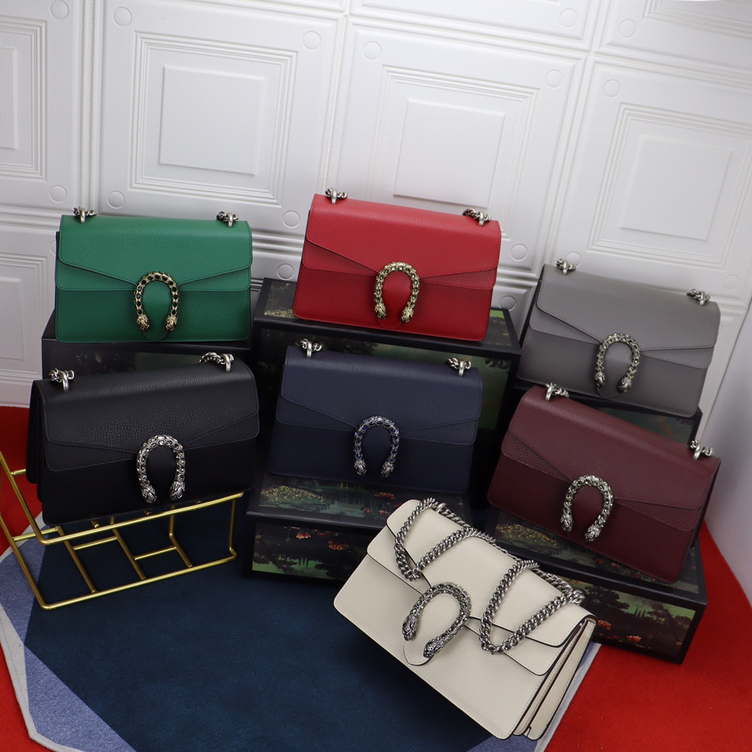 GUCCI DIONYSUS SMALL SHOULDER BAG BLACK 28x18x9cm