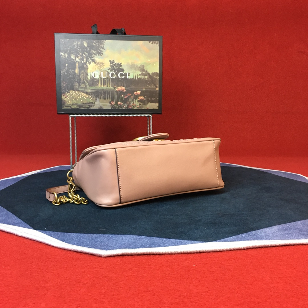 GUCCI GG MARMONT SMALL SHOULDER BAG PINK 10"W x 6"H x 3"D