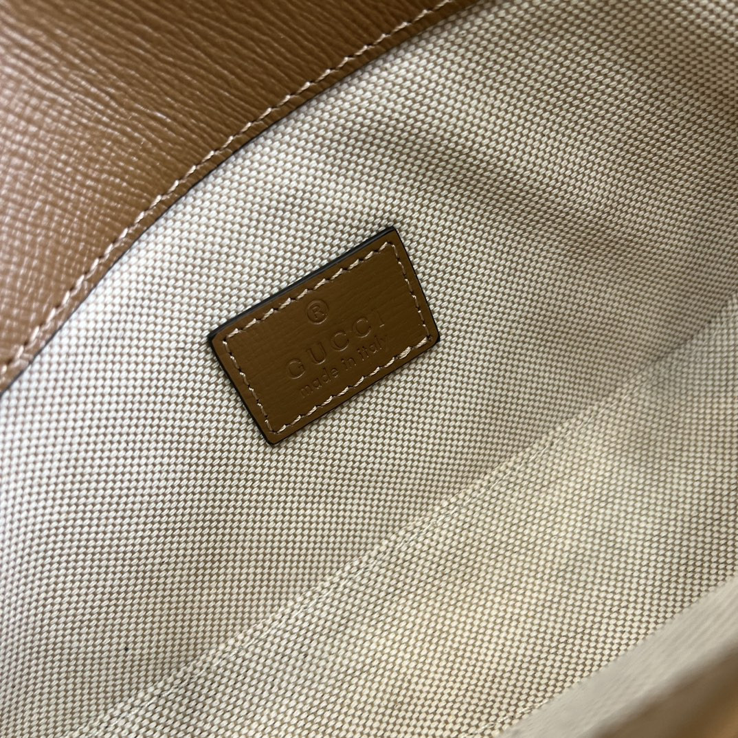 GUCCI HORSEBIT 1955 MINI SHOULDER BAG BROWN 7.7"W x 5-3.1"H x 2.4-1.2"D