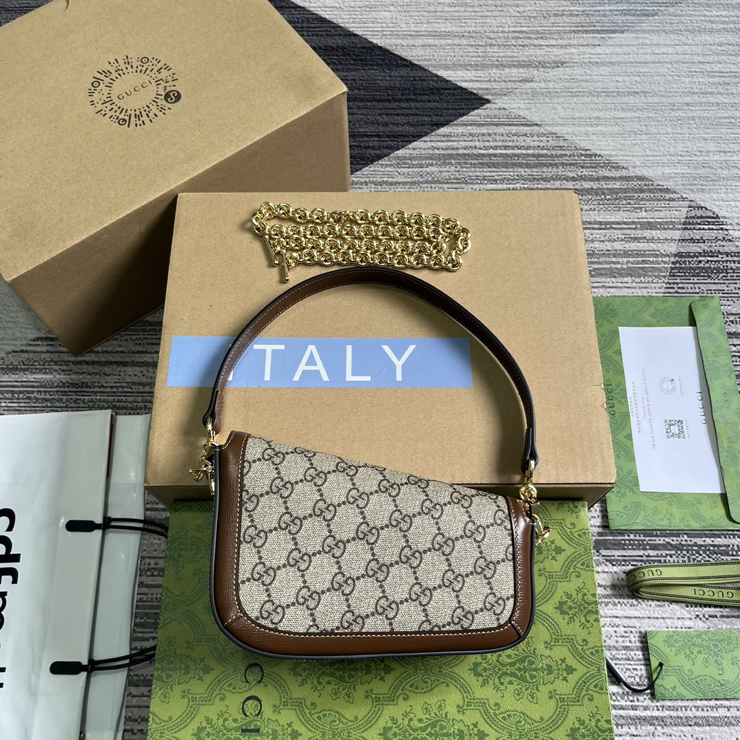 GUCCI HORSEBIT 1955 MINI SHOULDER BAG 7.7"W x 5-3.1"H x 2.4-1.2"D