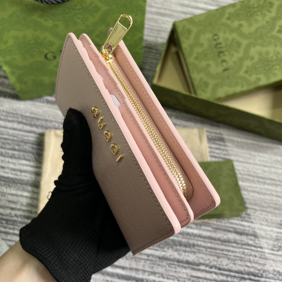 Gucci Script Zip-Around Wallet pink 14 x 18.5 x 3cm