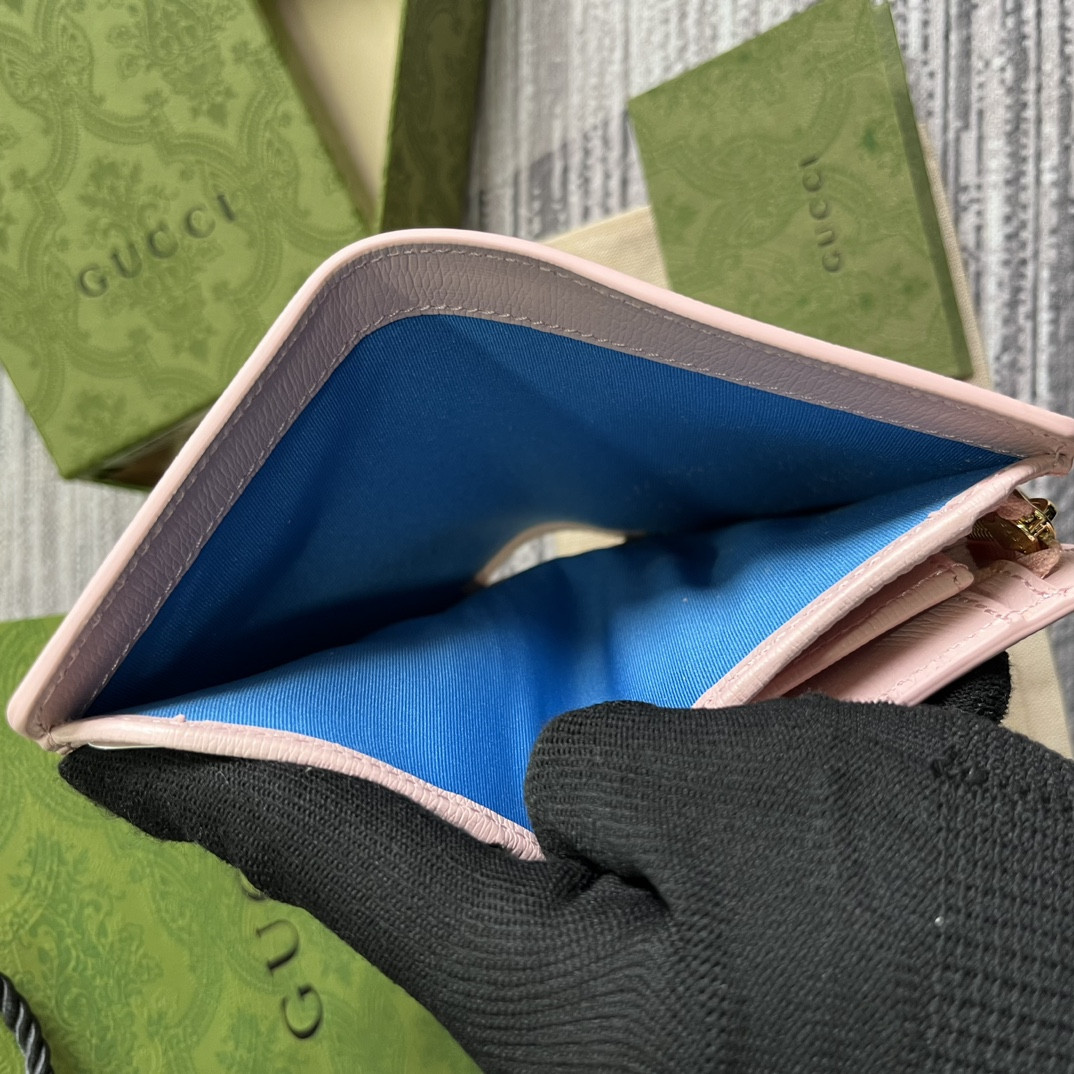 Gucci Script Zip-Around Wallet pink 14 x 18.5 x 3cm