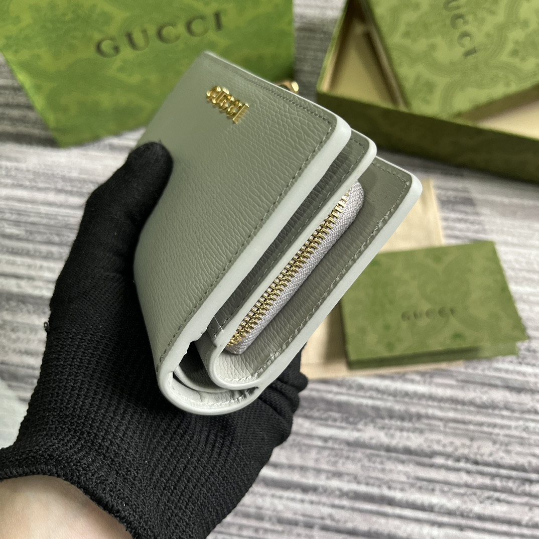 Gucci Script Zip-Around Wallet gray 14 x 18.5 x 3cm