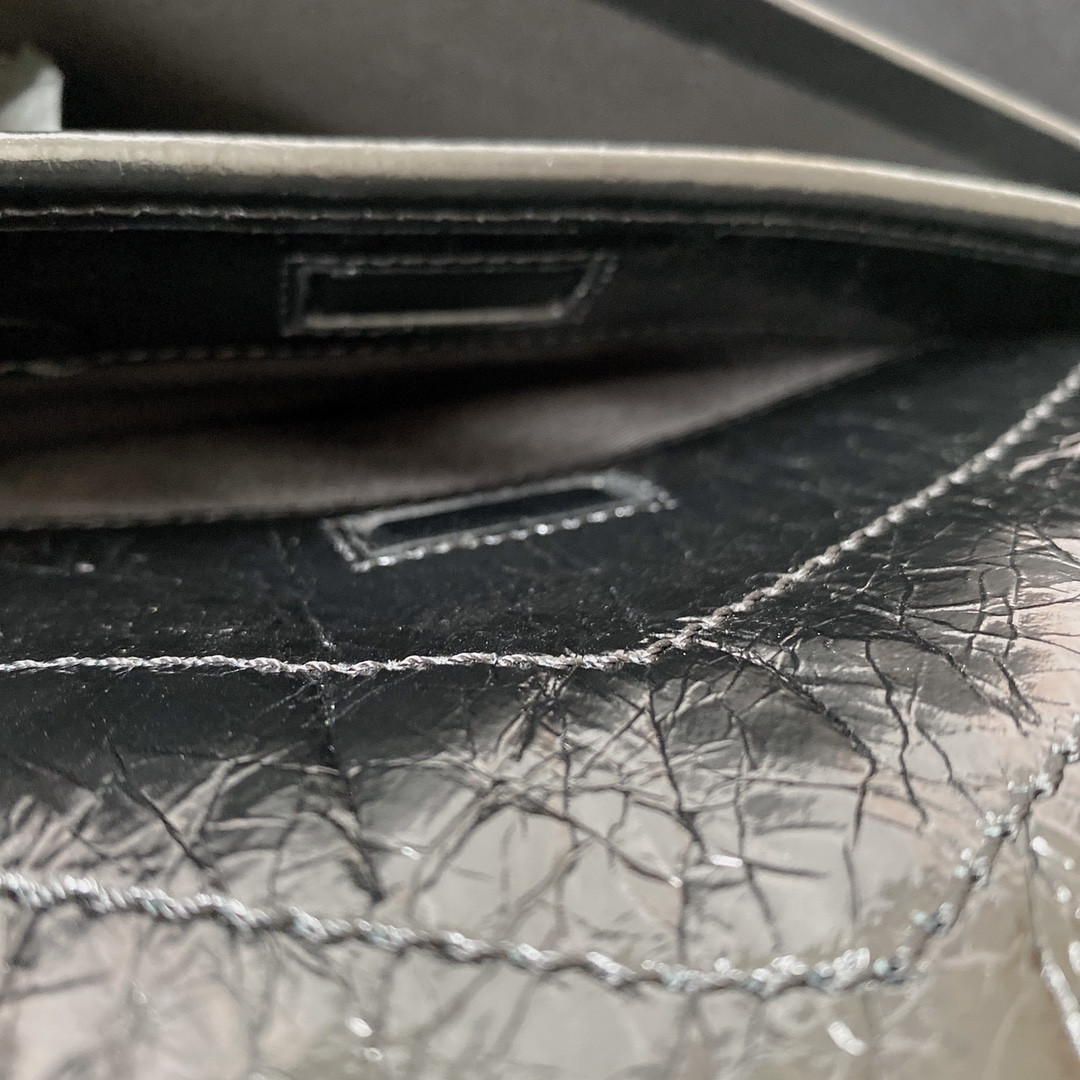 YSL NIKI MEDIUM IN VINTAGE LEATHER ALL BLACK 11 X 7.8 X 3.3 INCHES