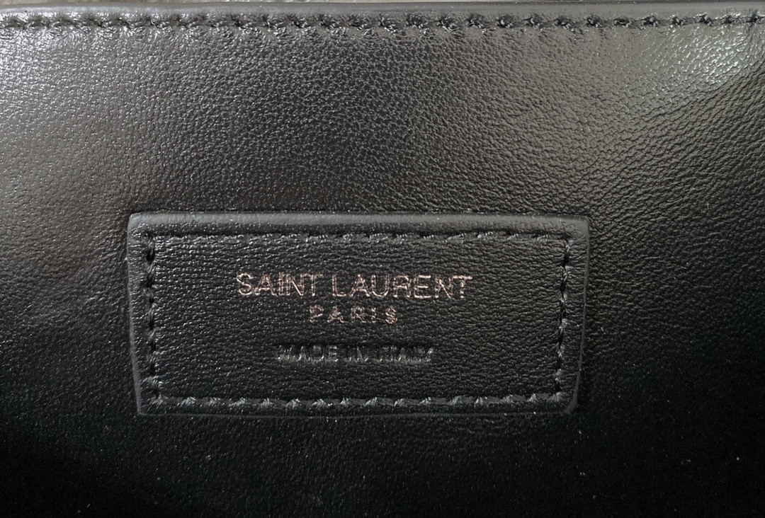 YSL NIKI BABY IN VINTAGE LEATHER STORM 8.2 X 6 X 2.9 INCHES