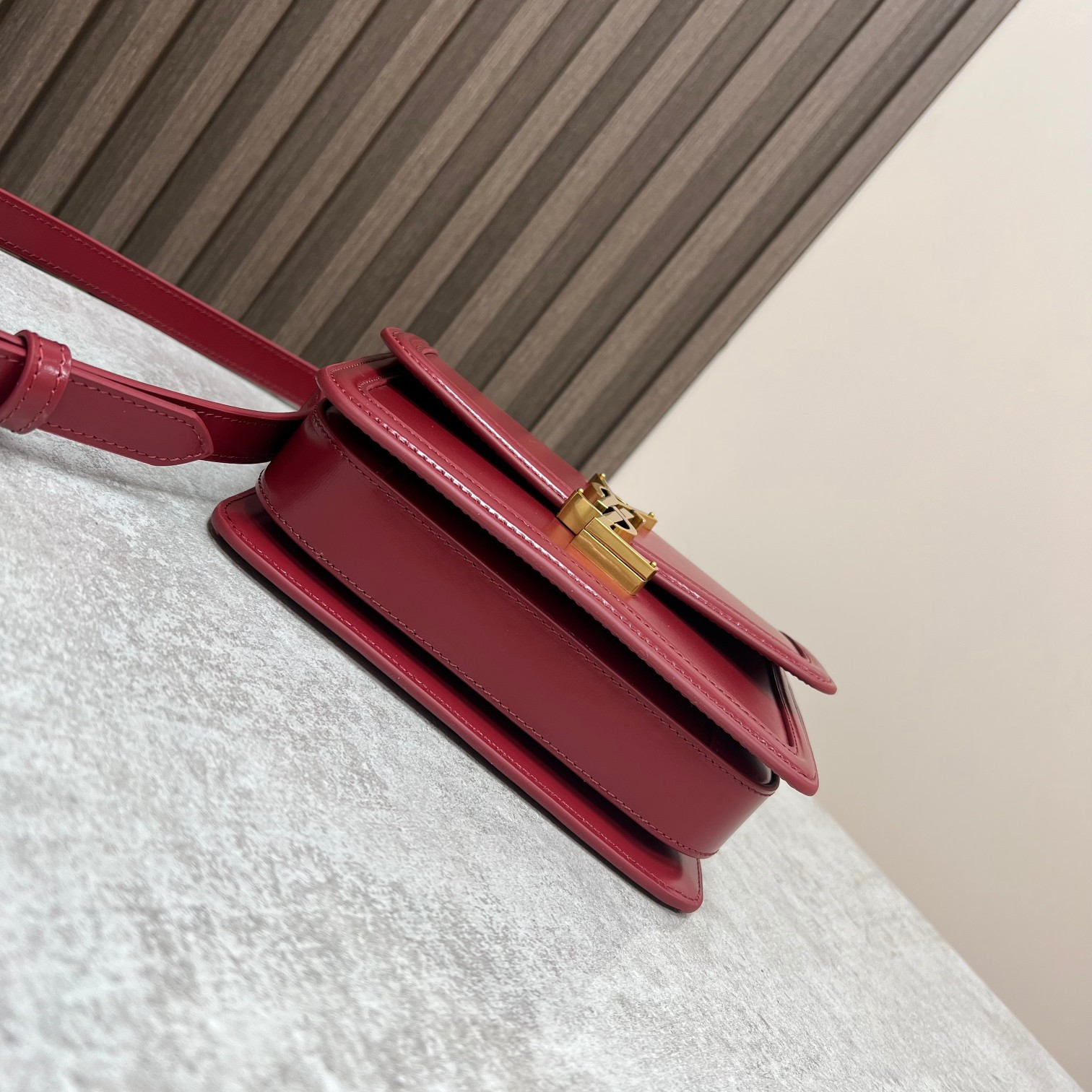 YSL SOLFERINO SMALL SATCHEL IN BOX SAINT LAURENT RED 7.4 X 5.1 X 1.9 INCHES