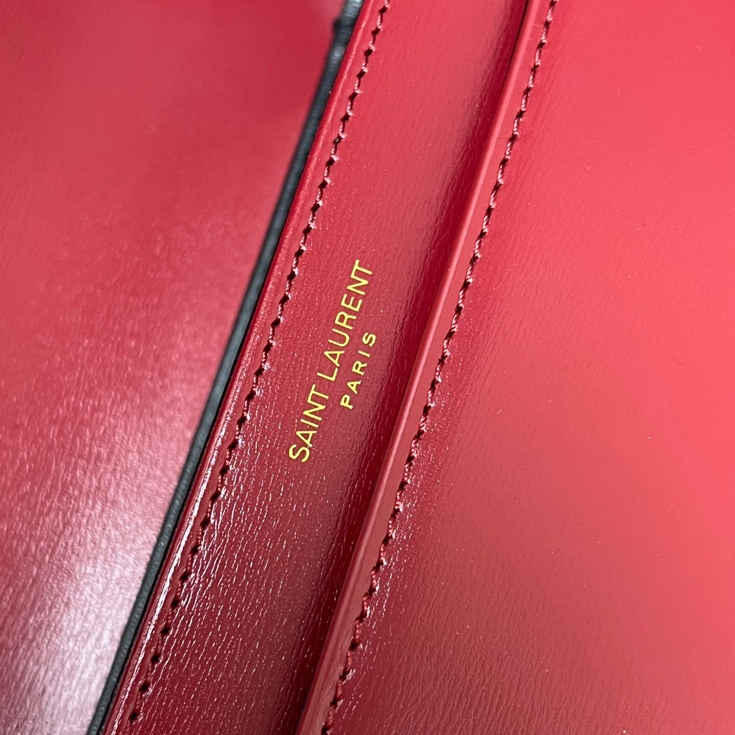 YSL SOLFERINO SMALL SATCHEL IN BOX SAINT LAURENT RED 7.4 X 5.1 X 1.9 INCHES