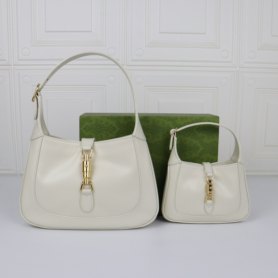 GUCCI JACKIE 1961 MINI SHOULDER BAG White 7.5"W x 5.1"H x 1.2"D