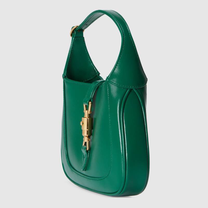 GUCCI JACKIE 1961 MINI SHOULDER BAG Green 7.5"W x 5.1"H x 1.2"D