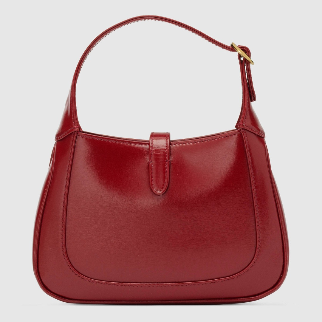 GUCCI JACKIE 1961 MINI SHOULDER BAG RED 7.5"W x 5.1"H x 1.2"D