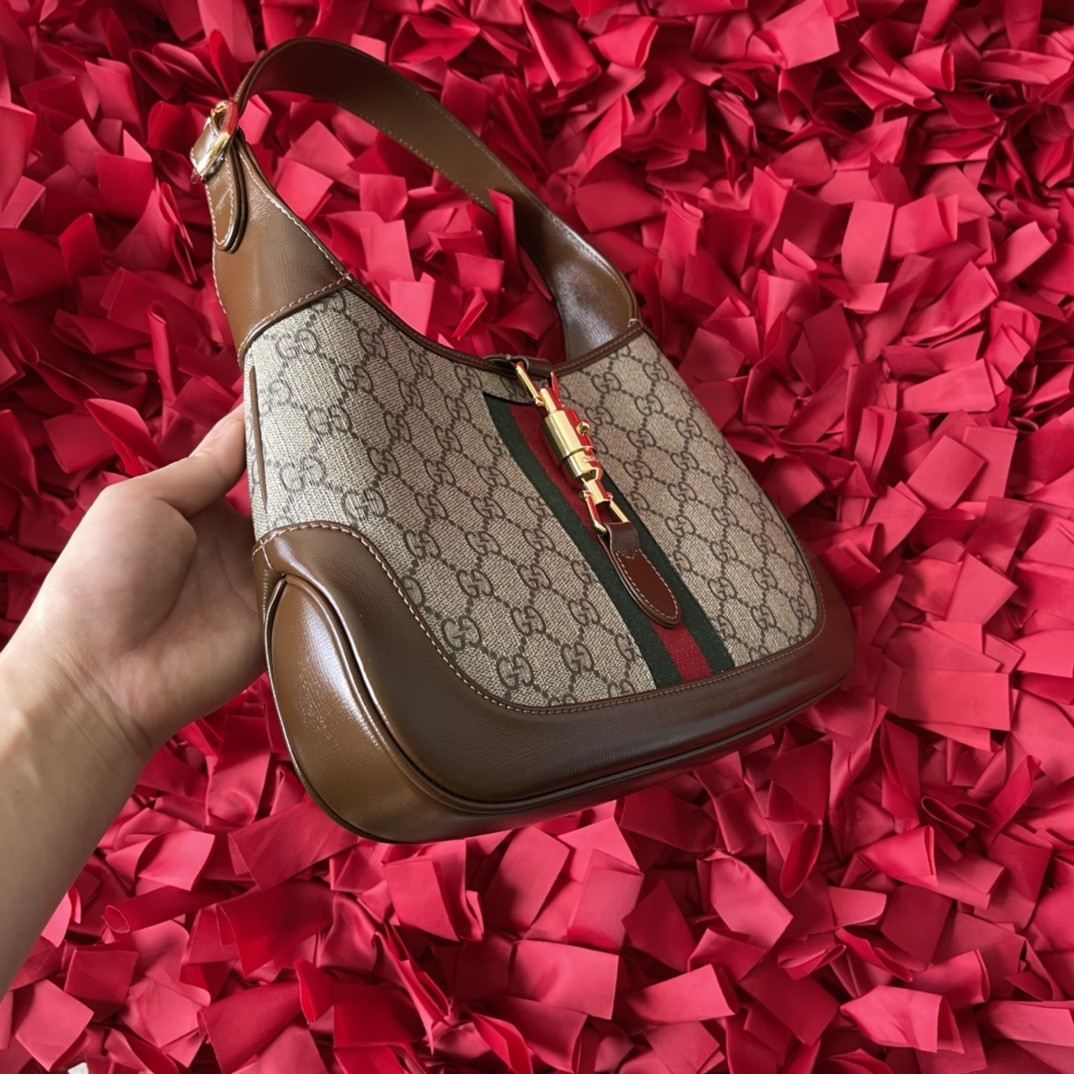 GUCCI JACKIE SMALL SHOULDER BAG 10.8"W x 7.5"H x 1.6"D