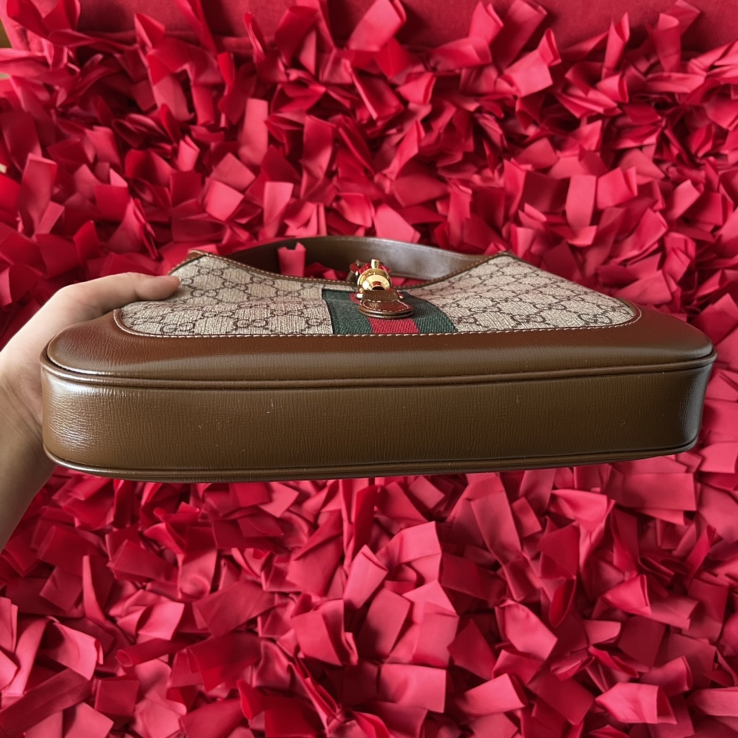 GUCCI JACKIE SMALL SHOULDER BAG 10.8"W x 7.5"H x 1.6"D